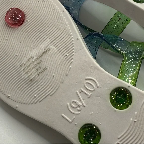 Girls Colorful Glitter Sandals - Picture 8 of 8